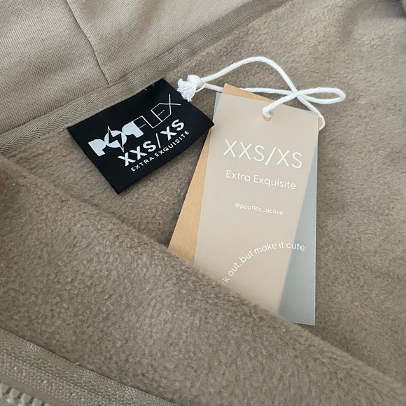 POPFLEX Tan Oversized Jacket Relaxed Fit - Picture 4 of 4